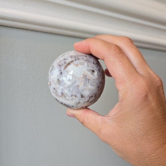 Agate Geode Sphere - Picture 9 of 10